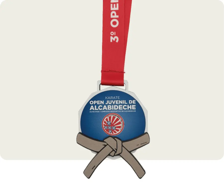 Medalha TMP112: Madeira 5mm com impressão + madeira 3mm com impressão