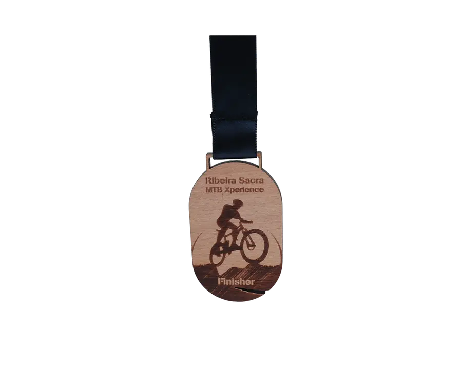 Medalha TMS109: Madeira 5mm c/ gravação a laser
