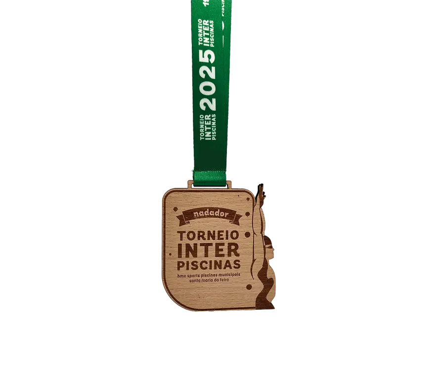 Medalha TMS112: Madeira 5mm c/ gravação a laser