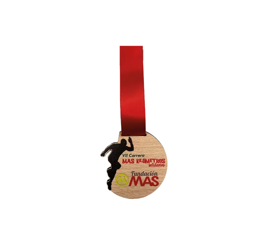 Medalha TMS201: Madeira 5mm c/ impressão