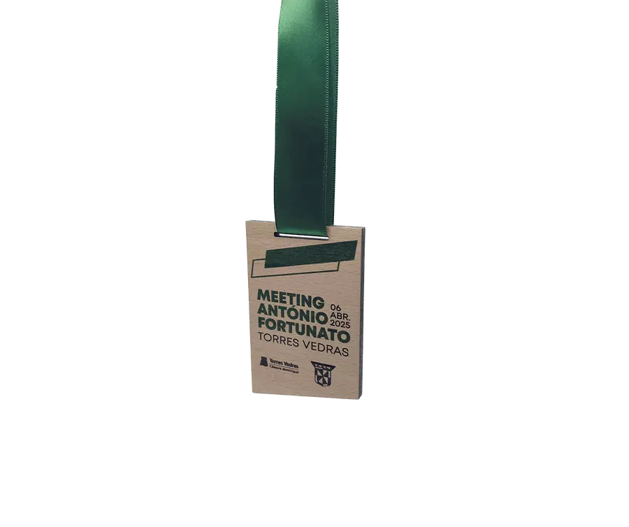 Medalha TMS205: Madeira 5mm c/ impressão