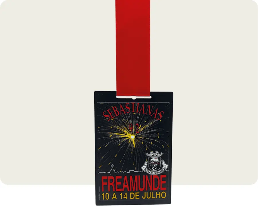 Medalha TMS304: Metal 2mm c/ impressão