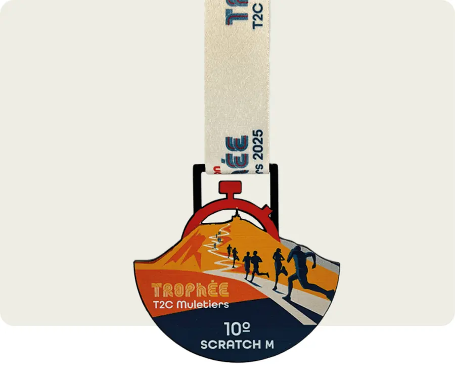 Medalha TMS309: Metal 2mm c/ impressão
