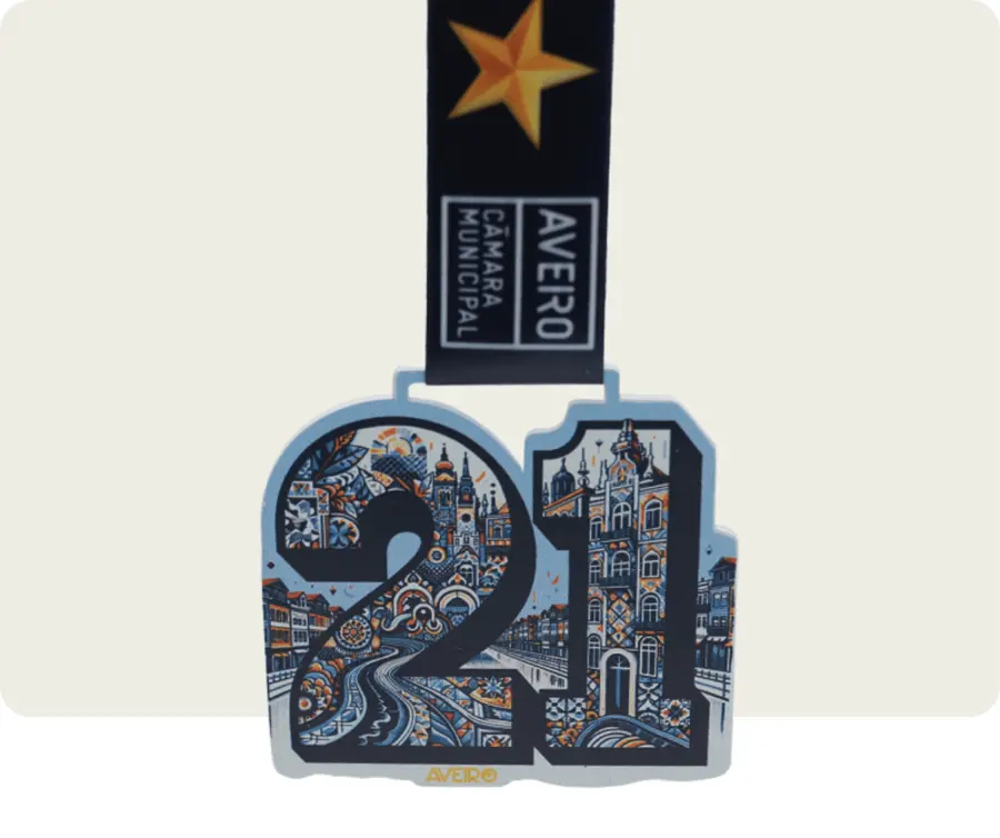 Medalha TMS314: Metal 2mm c/ impressão