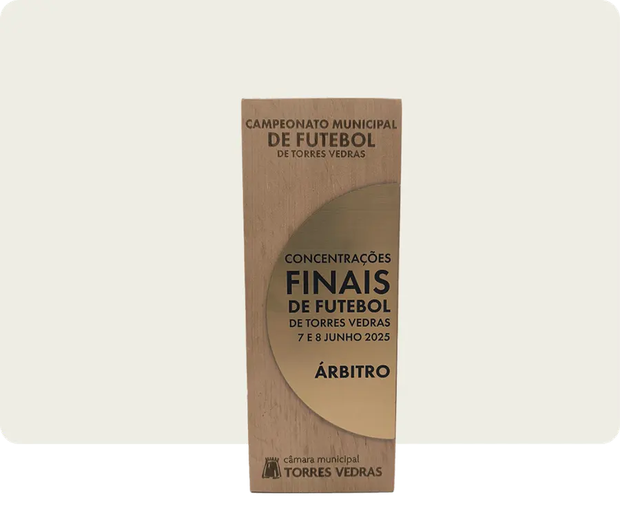 Troféu TTP109: Madeira 5mm c/ gravação a laser