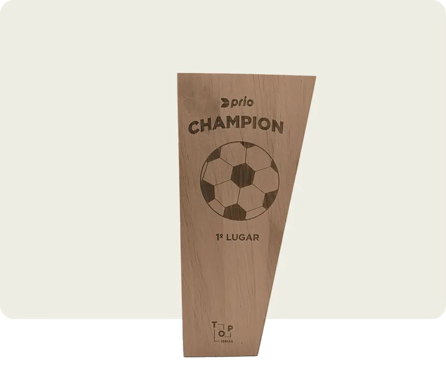 Troféu TTS103: Madeira 20mm com gravação a laser