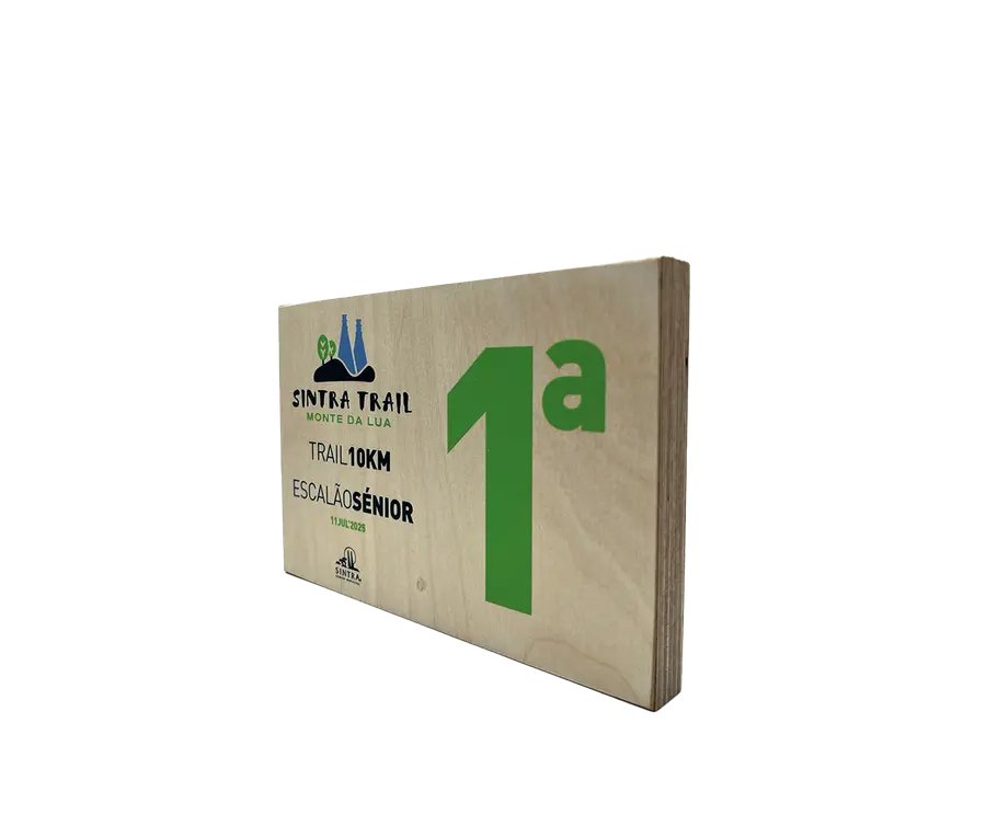 Troféu TTS104: Madeira 20mm com impressão