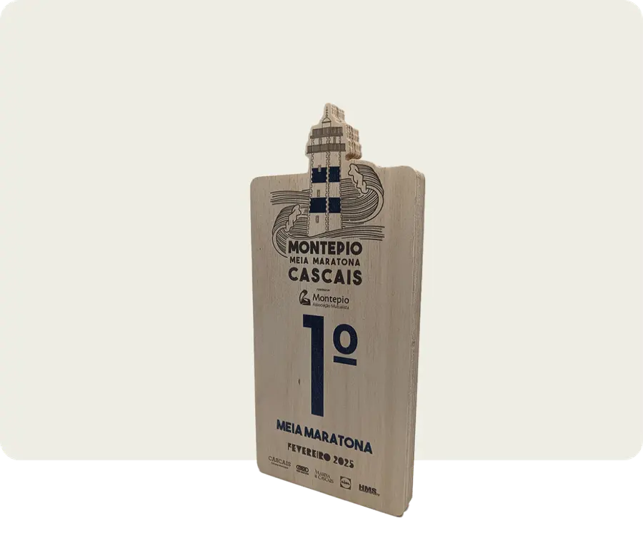 Troféu TTS106: Madeira 20mm com impressão